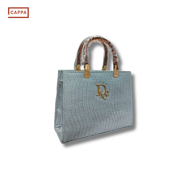 Dior Inspired Croc-Textured Elegant Handbag