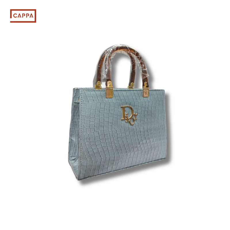 Dior Inspired Croc-Textured Elegant Handbag