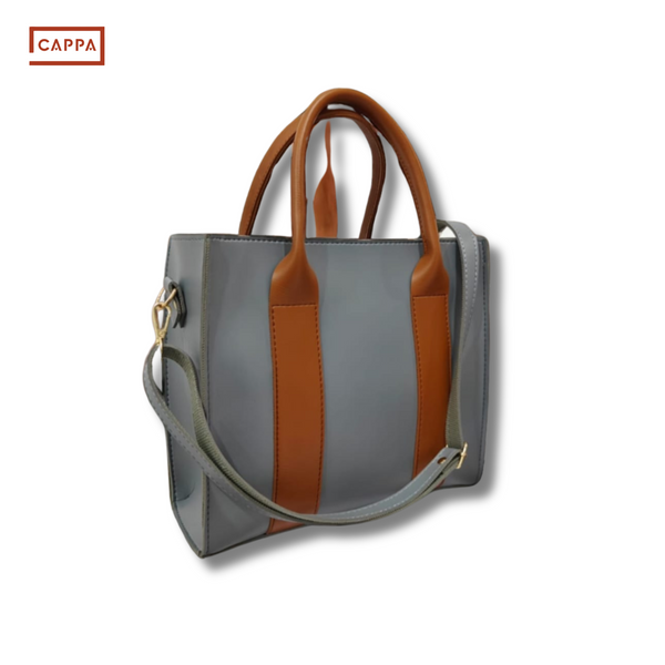 Urban Chic Two-Tone Structured Tote Bag