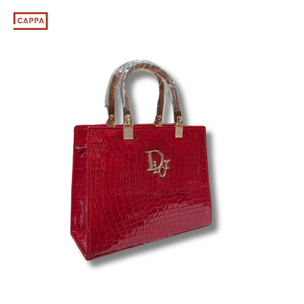 Dior Inspired Croc-Textured Elegant Handbag